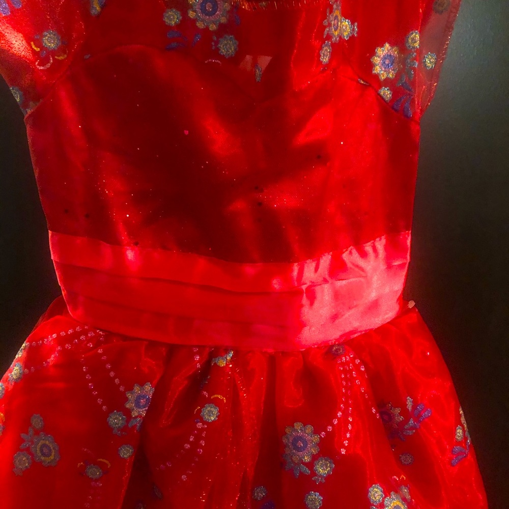 Amazing red holiday princess dress